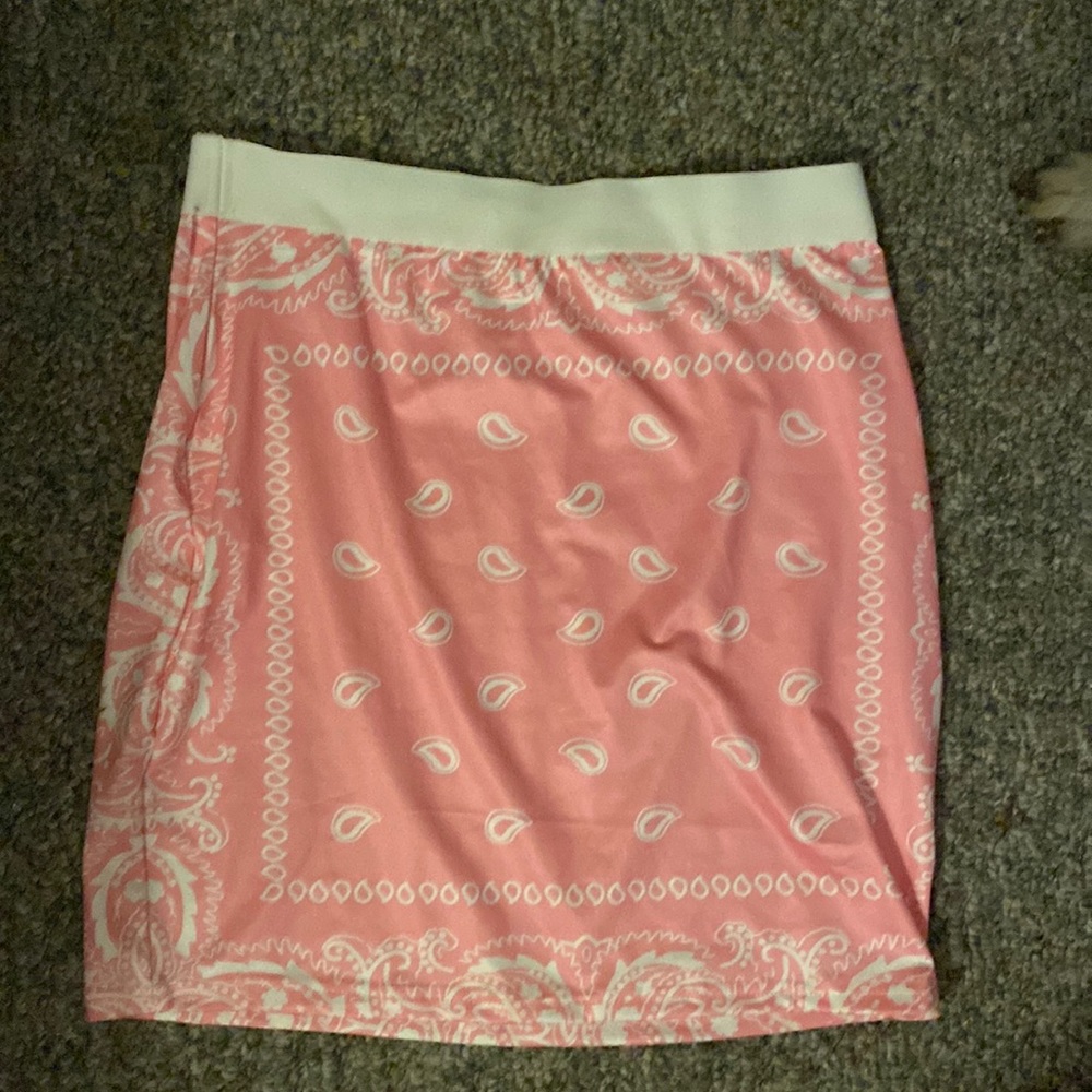 Pink bandana mini skirt